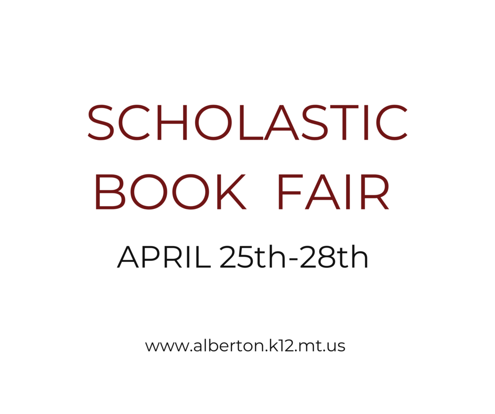 scholastic book fair April 25th-28th