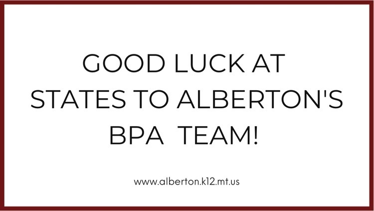 good luck at state alberton bpa team