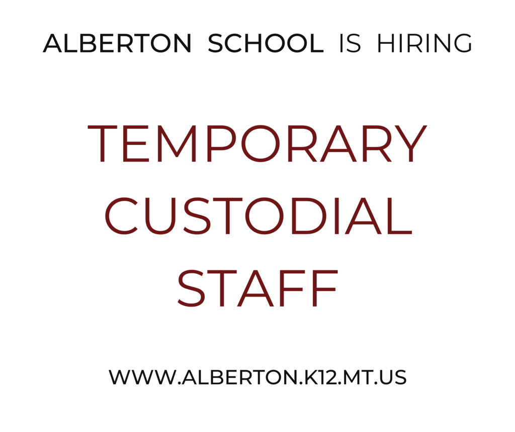 Alberton School is hiring temporary custodial staff
