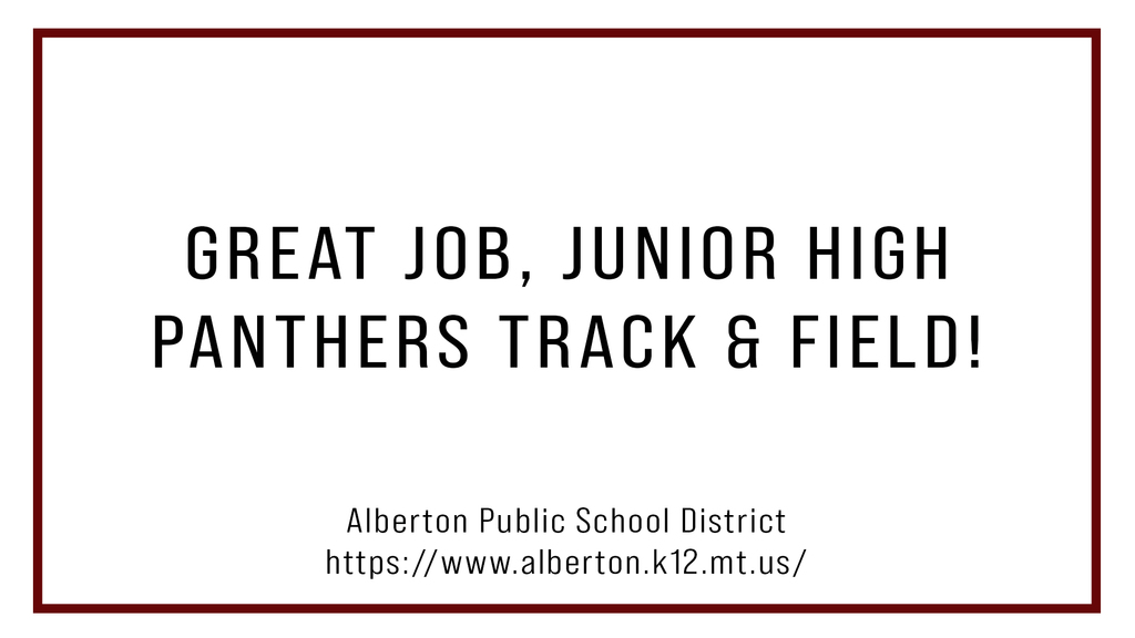 Great job,  junior high Panthers track & field!