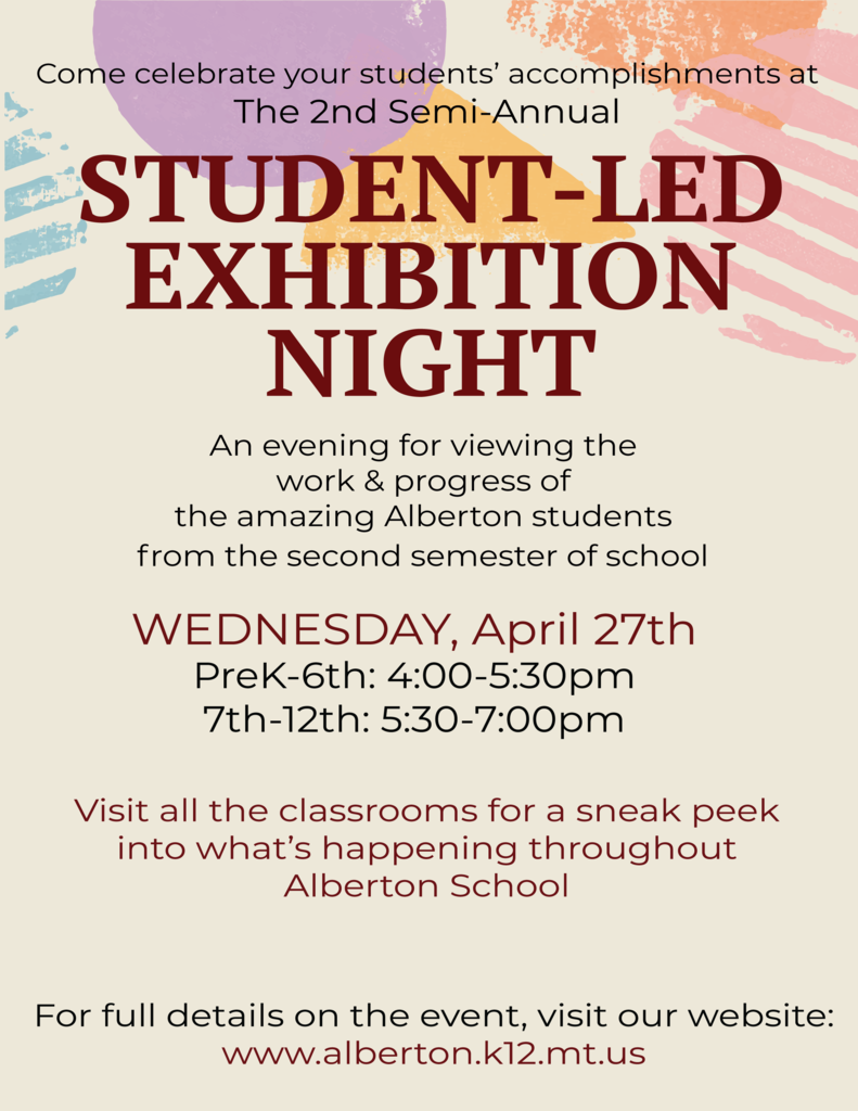 Student-Led Exhibition Night Flyer