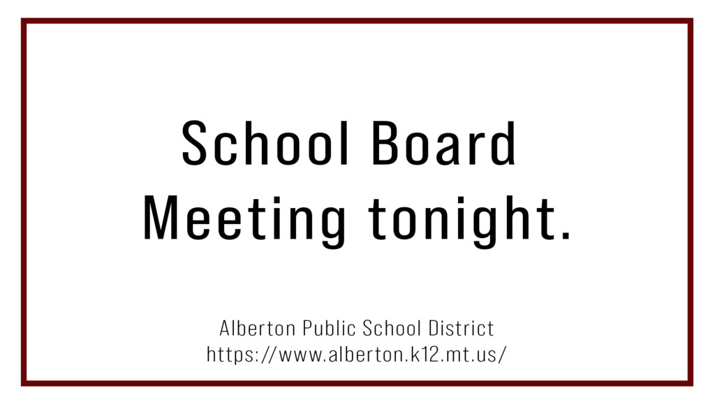 School Board Meeting tonight