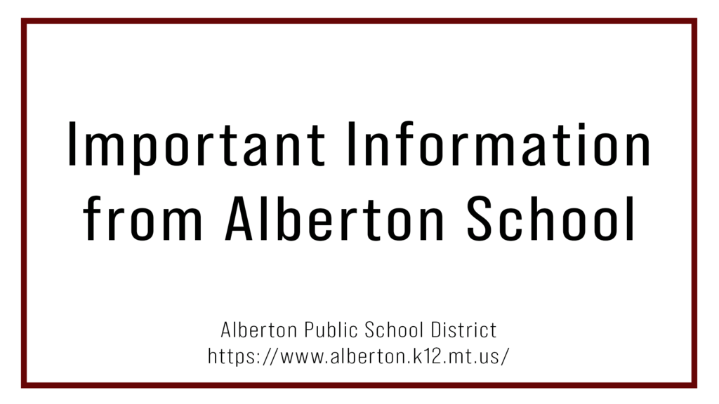 Important Information from Alberton School