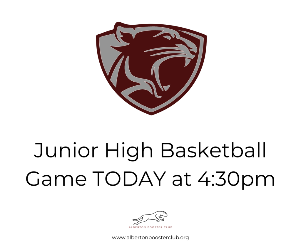 Junior High Basketball Game Today at 4:30pm