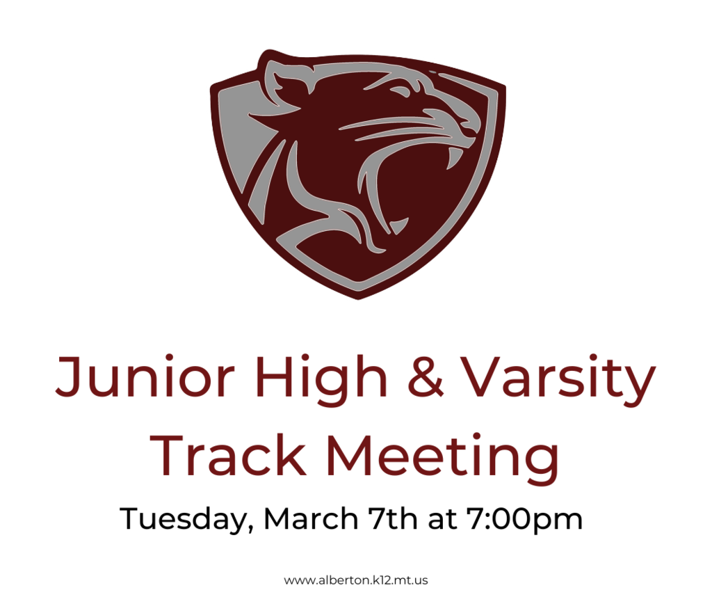 JH and Varsity Track Meeting, Tuesday, March 7th at 7:00pm